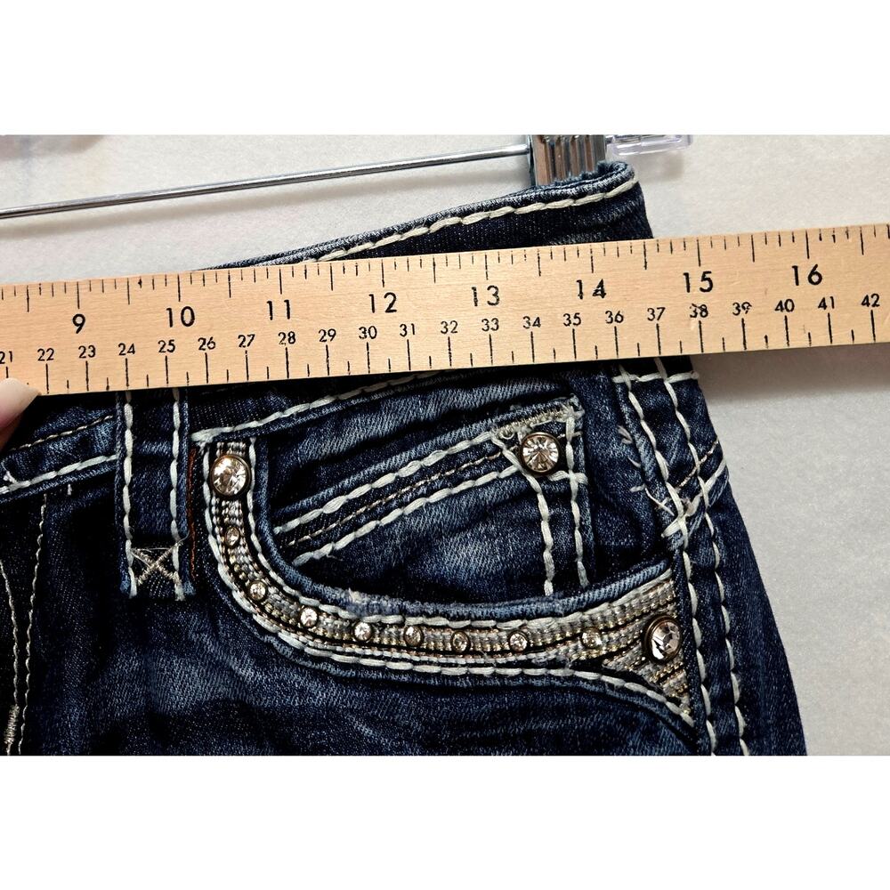 ROCK REVIVAL WOMEN'S ELEANOR BOOT JEANS  SIZE 27 Embellished Distressed #950 - Picture 11 of 12